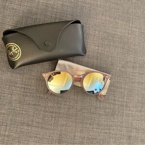Ray-Ban Sunglasses with Gold Mirrored Lenses
